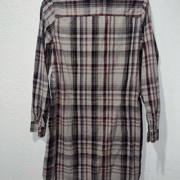 Plaid Button-Up Shirt Dress - Picture 4 of 6
